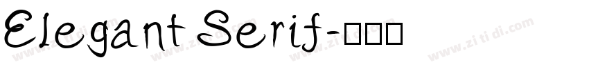 Elegant Serif字体转换